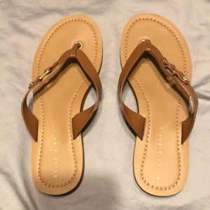 Kelly & Katie tan/brown flip flop sandals excellent shape never worn outside